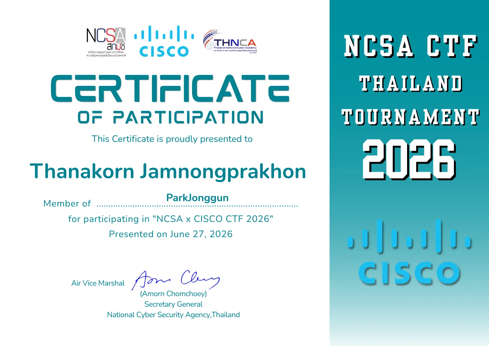 Certificate preview