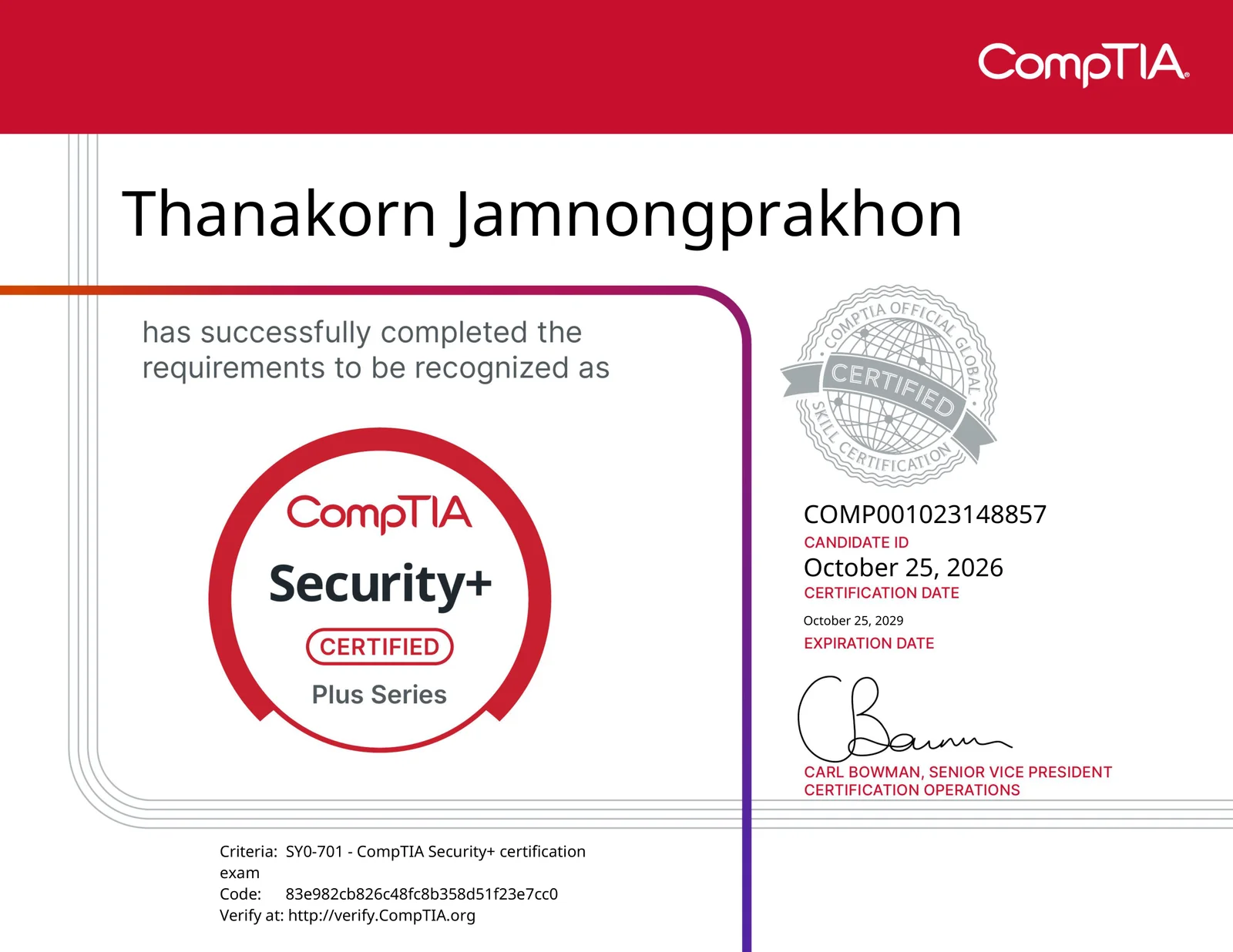 Certificate preview